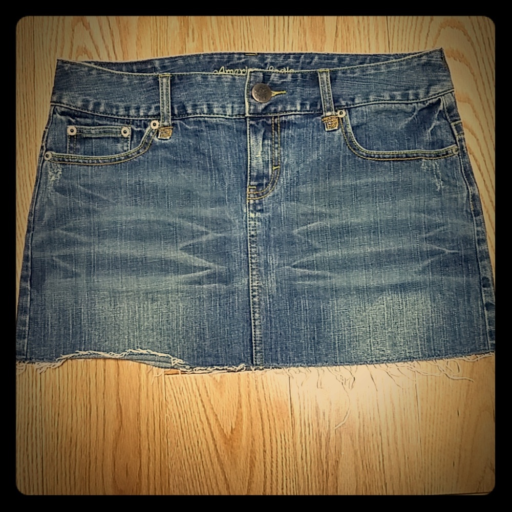 Jean mini skirt